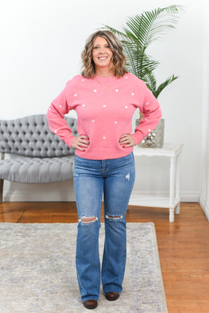 Juliet Embroidered Heart Sweater