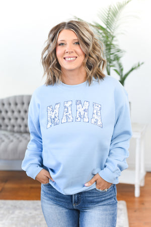 Mama Porcelain Floral Crewneck Sweatshirt