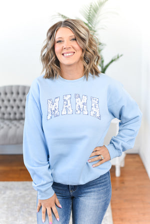 Mama Porcelain Floral Crewneck Sweatshirt