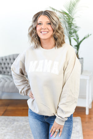 Mama Puff Print Crewneck Sweatshirt