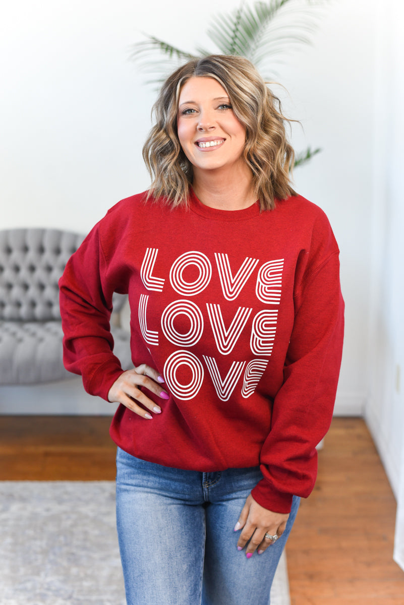 Retro LOVE Crewneck Sweatshirt