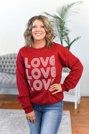 Retro LOVE Crewneck Sweatshirt