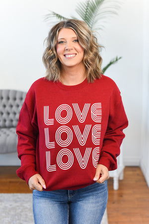 Retro LOVE Crewneck Sweatshirt