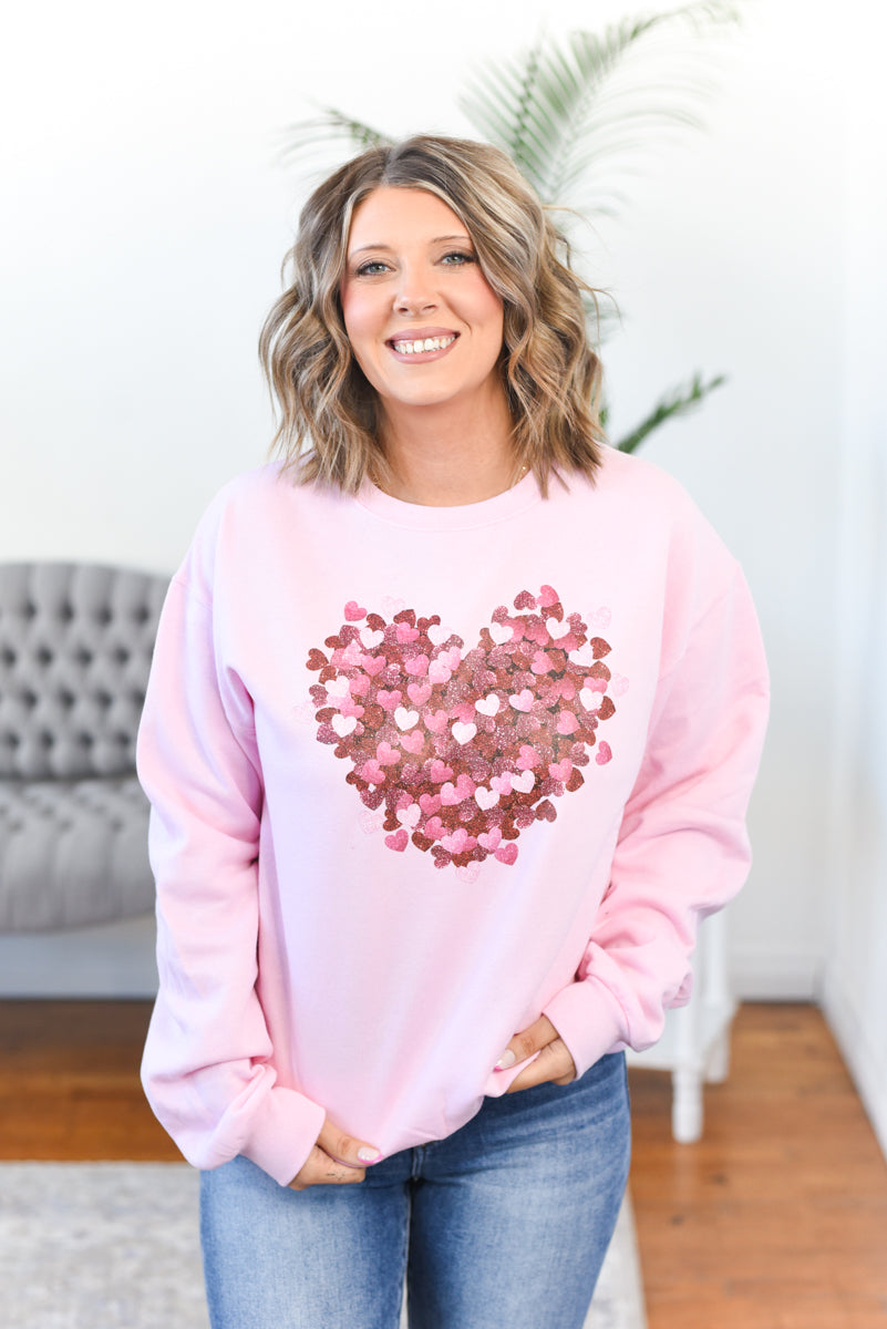 Confetti Heart Crewneck Sweatshirt