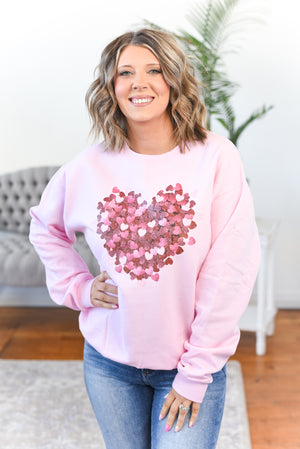 Confetti Heart Crewneck Sweatshirt