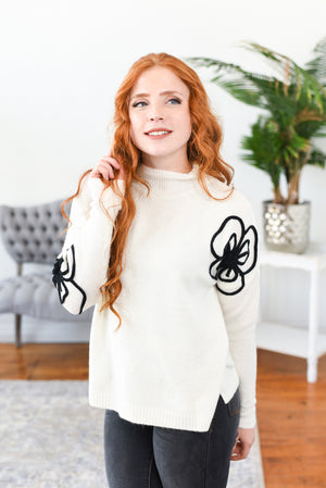 Lydia Mock-Neck Sweater