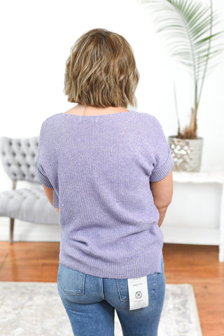 Oaklynn Short Sleeve Sweater Knit Top