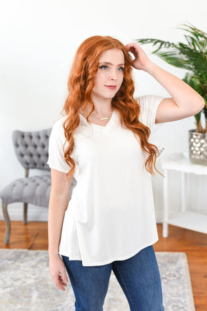 Adore V-Neck Relaxed Basic Top