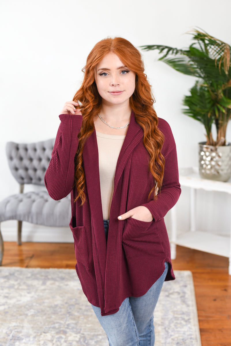 Long Ribbed Cardigan Outfit