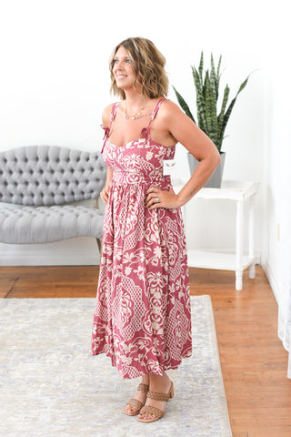 Ellie Sweetheart Bow Detail Midi Dress FINAL SALE