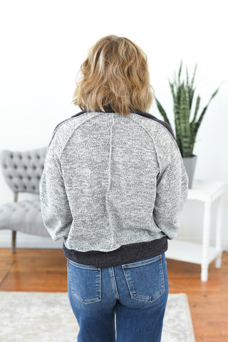 Lyra Full Zip Two Toned Jacquard Jacket FINAL SALE