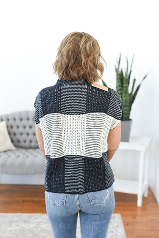 Palmer Plaid Mock Neck Top