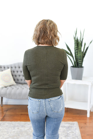 Emmie Classic Ribbed Crewneck Top FINAL SALE