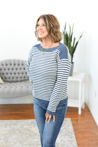 Harlowe Boat Neck Striped Sweater