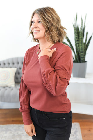 Agatha Smocked Sleeve Top FINAL SALE