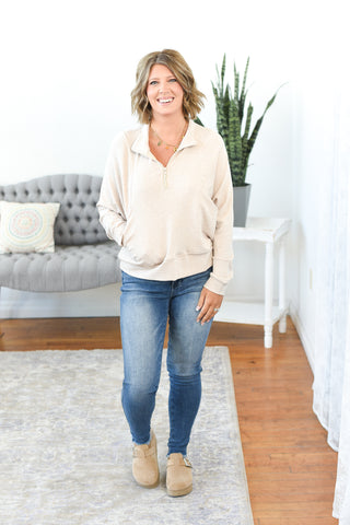 Lucie Half Zip Pullover Top FINAL SALE