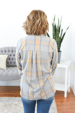 Amelie Button Down Plaid Top FINAL SALE