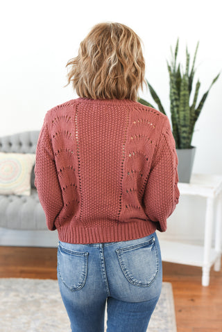 Jennie Scallop Crochet Open Knit Sweater FINAL SALE