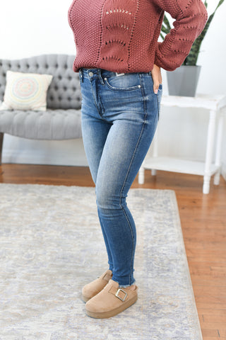 Audrie High Rise Tummy Control Skinny Judy Blue Jeans