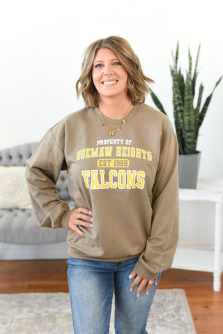 Property of OHHS Falcons Pullover Sweatshirt (MADE TO ORDER)