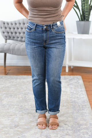 Jaimes Mid Rise Boyfriend Fit Judy Blue Jeans