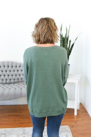 Arden Waffle Knit Pullover Top