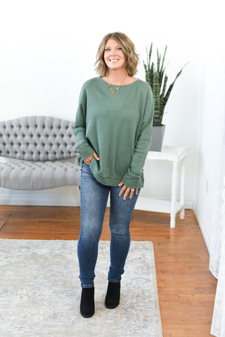 Arden Waffle Knit Pullover Top