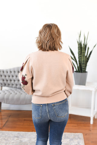 Hadley Bubble Sleeve Floral Sweater