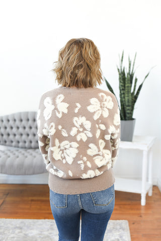 Finnley Floral Distressed Sweater