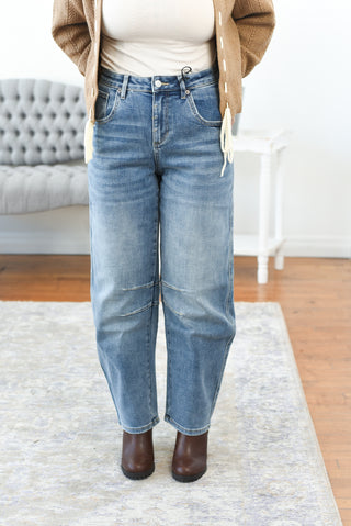 Winslett High Rise Barrel Mica Jeans