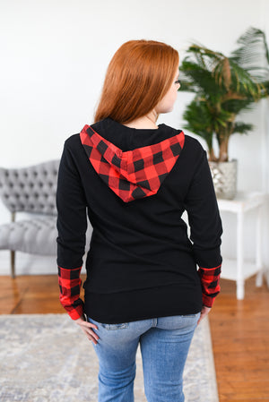 Halfzip Sweatshirt - Checks Out Red