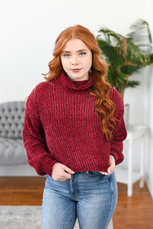 Trish Chenille Turtleneck Sweater