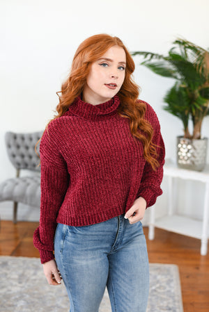 Trish Chenille Turtleneck Sweater