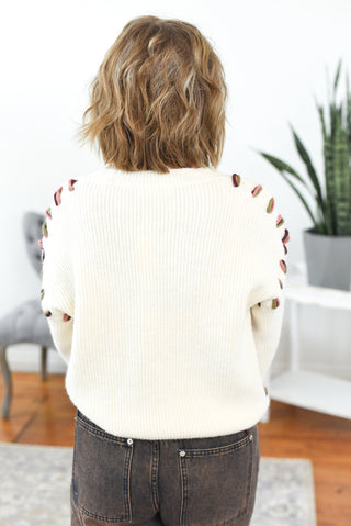 Lane Contrast Thread Sweater