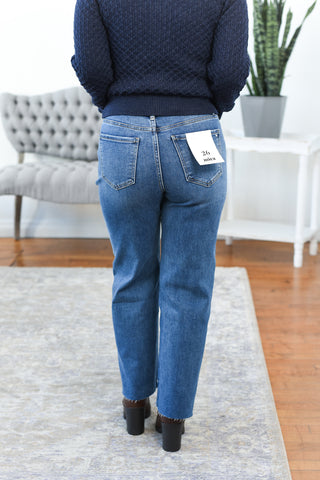 Myranda High Rise Tummy Control Ankle Wide Leg Mica Jeans