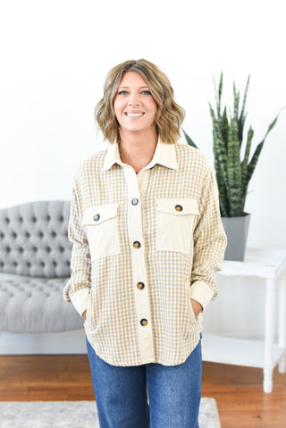 Margarey Houndstooth Shacket