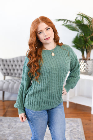 Brandy Waffle-Knit Sweater