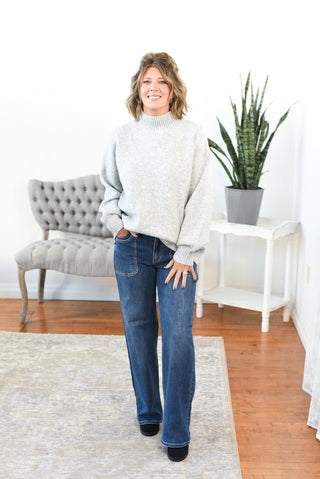 Emmie Mock Neck Oversized Sweater