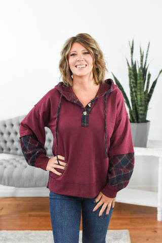 Penelope Plaid Mix Hoodie