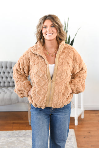 Sissy Faux Fur Zip Up Jacket