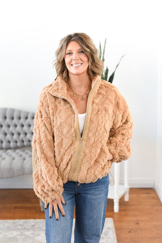 Sissy Faux Fur Zip Up Jacket