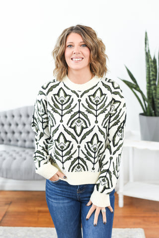 Olivia Abstract Floral Sweater