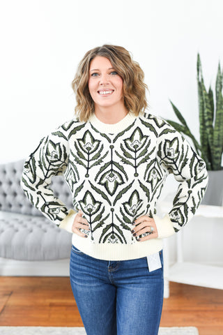 Olivia Abstract Floral Sweater