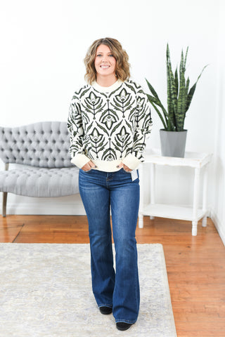 Olivia Abstract Floral Sweater