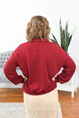 Cameryn Half Snap Button Knit Top