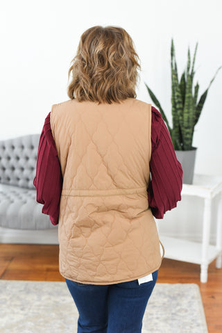 Stella Snap Button Quilted Vest FINAL SALE