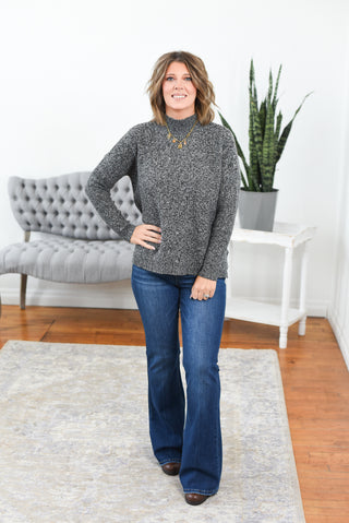 Laura Ribbed Mock Neck Sweater