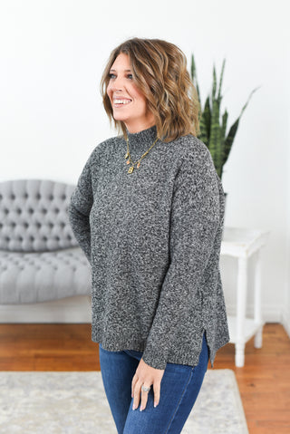 Laura Ribbed Mock Neck Sweater