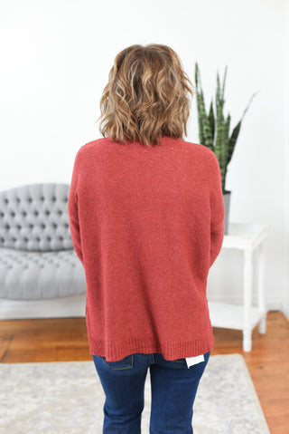 Laura Ribbed Mock Neck Sweater