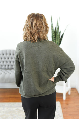 Aniston Quarter Zip Pullover Top
